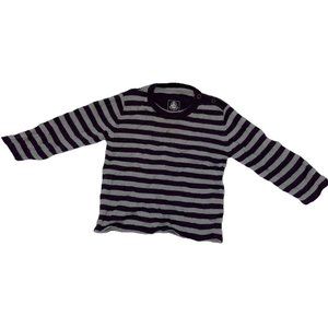 petit bateau brown gray cashmere French Breton Striped sweater 12M
